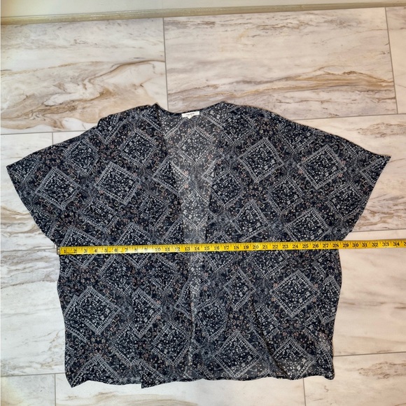 Maurices Sheer Paisley Kimono Cardigan – Navy Blue S/M - Picture 3 of 8
